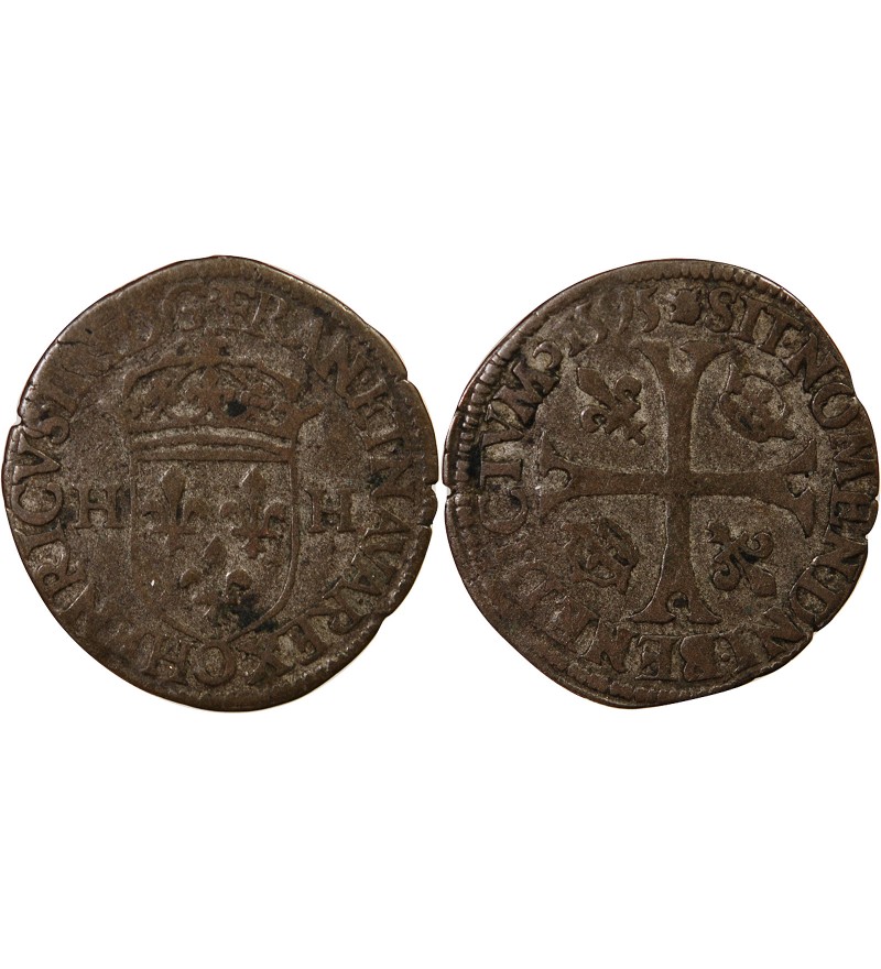 HENRI IV - DOUZAIN AUX DEUX H 1595 O RIOM