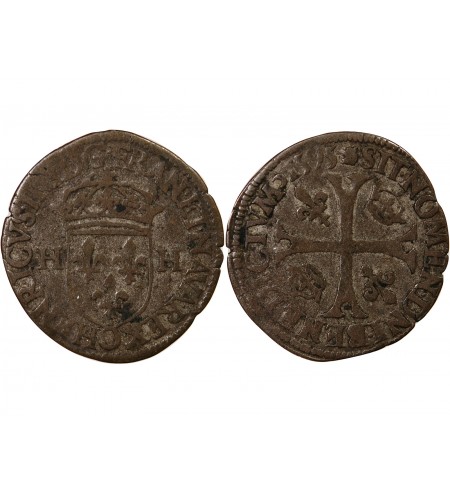 HENRI IV - DOUZAIN AUX DEUX H 1595 O RIOM