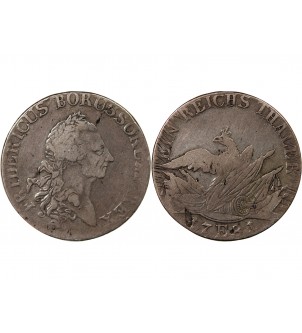 PRUSSE, FREDERIC II - THALER ARGENT 1781 E KÖNIGSBERG 2