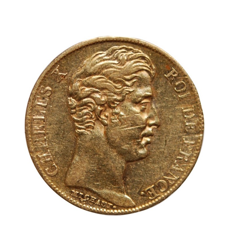 20 FRANCS OR CHARLES X 1825 A PARIS "4,5 Feuilles"