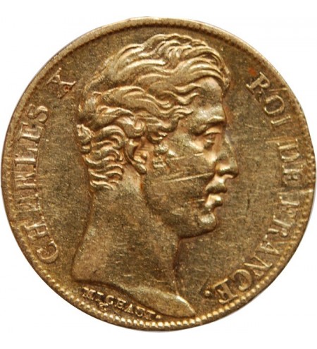 20 FRANCS OR CHARLES X 1825 A PARIS "4,5 Feuilles"