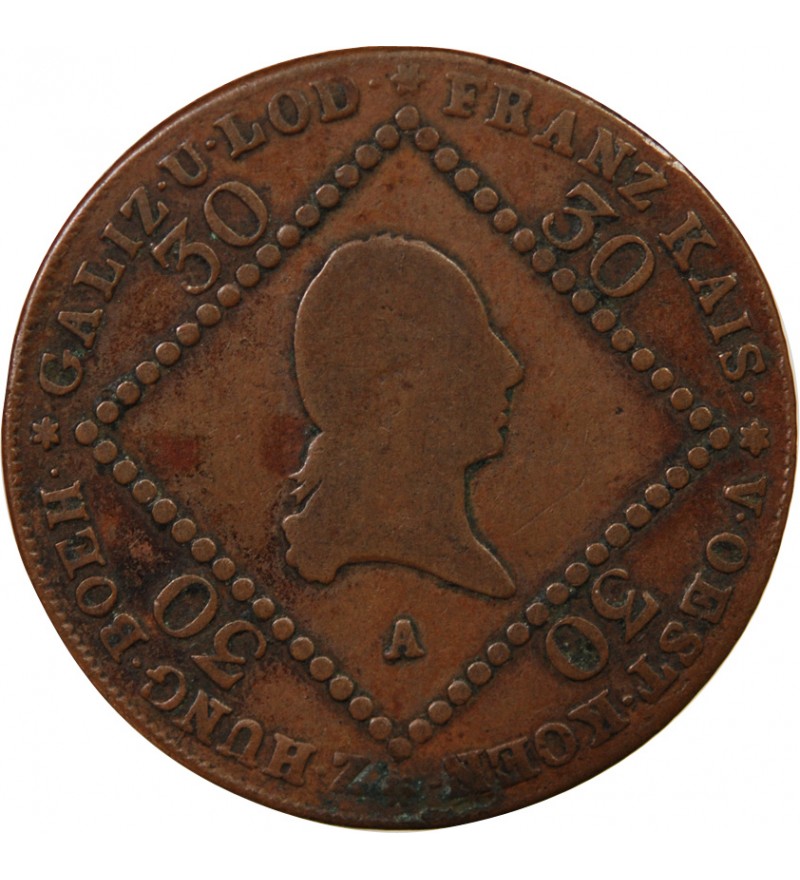 AUTRICHE, FRANÇOIS Ier - 30 KREUZER 1807 A VIENNE