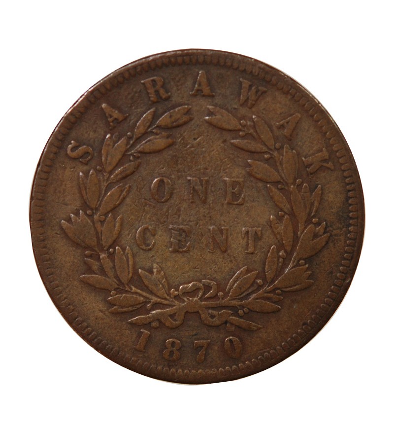 SARAWAK, CHARLES BROOKE - 1 CENT 1870