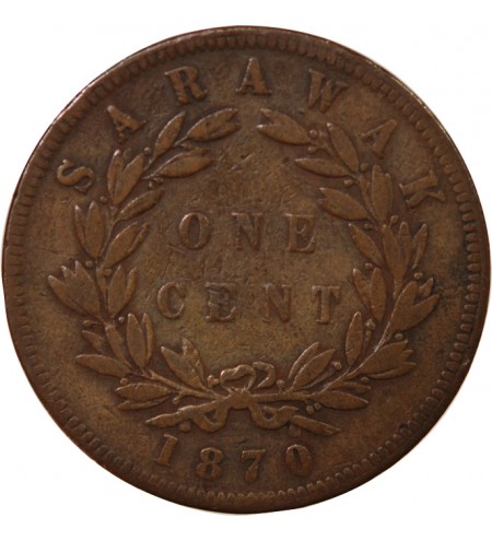 SARAWAK, CHARLES BROOKE - 1 CENT 1870