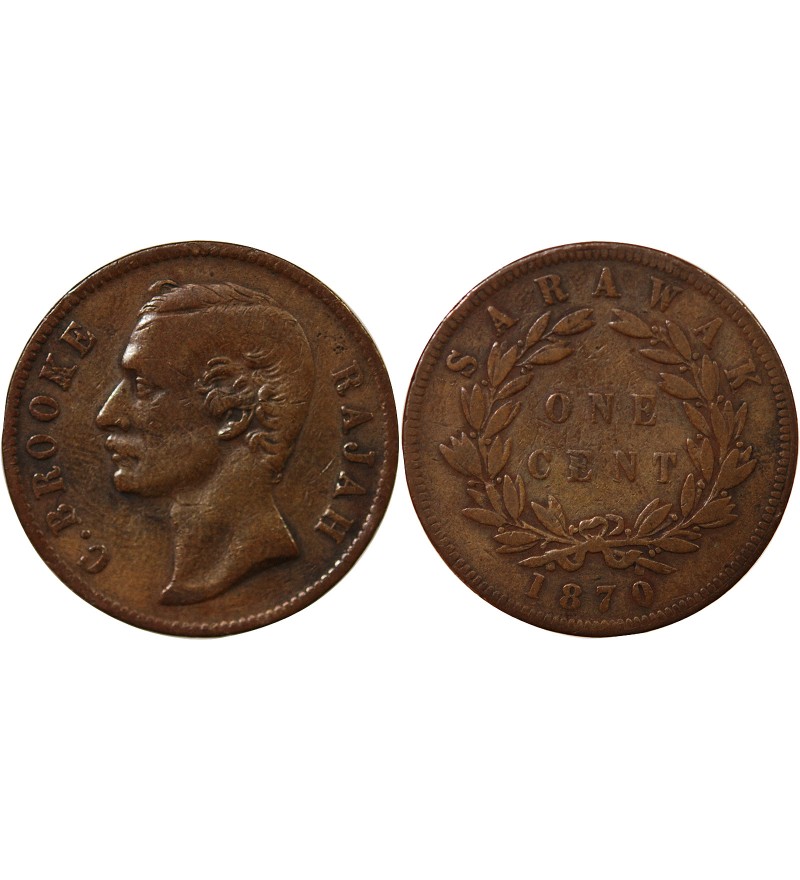 SARAWAK, CHARLES BROOKE - 1 CENT 1870