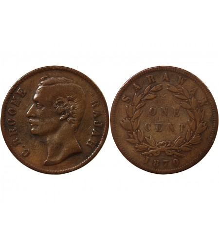 SARAWAK, CHARLES BROOKE - 1 CENT 1870