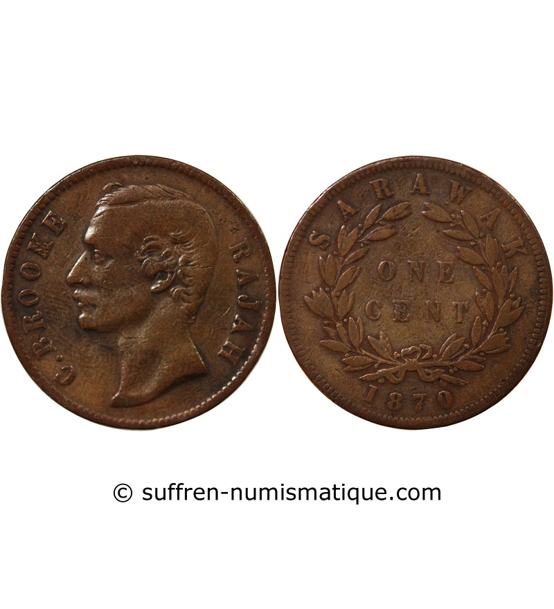 SARAWAK, CHARLES BROOKE - 1 CENT 1870