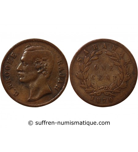 SARAWAK, CHARLES BROOKE - 1 CENT 1870