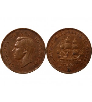 AFRIQUE DU SUD, GEORGES VI - PENNY 1944 2