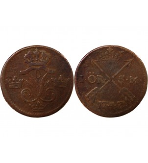 SUÈDE, FREDERIC Ier - 1 ÖRE 1747 2