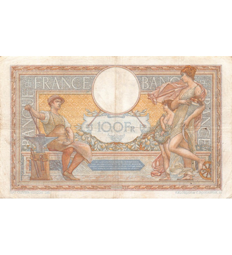 FRANCE, LUC-OLIVIER MERSON - 100 FRANCS 17/05/1934 - TB+
