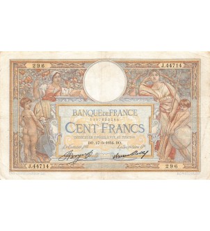 FRANCE, LUC-OLIVIER MERSON - 100 FRANCS 17/05/1934 - TB+ 2