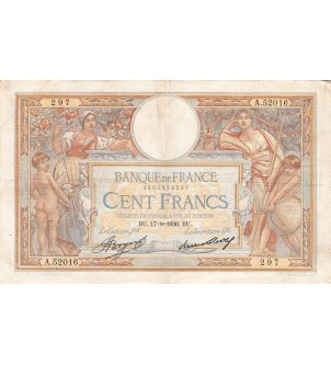 FRANCE, LUC-OLIVIER MERSON - 100 FRANCS 17/09/1936 - TB+ 2