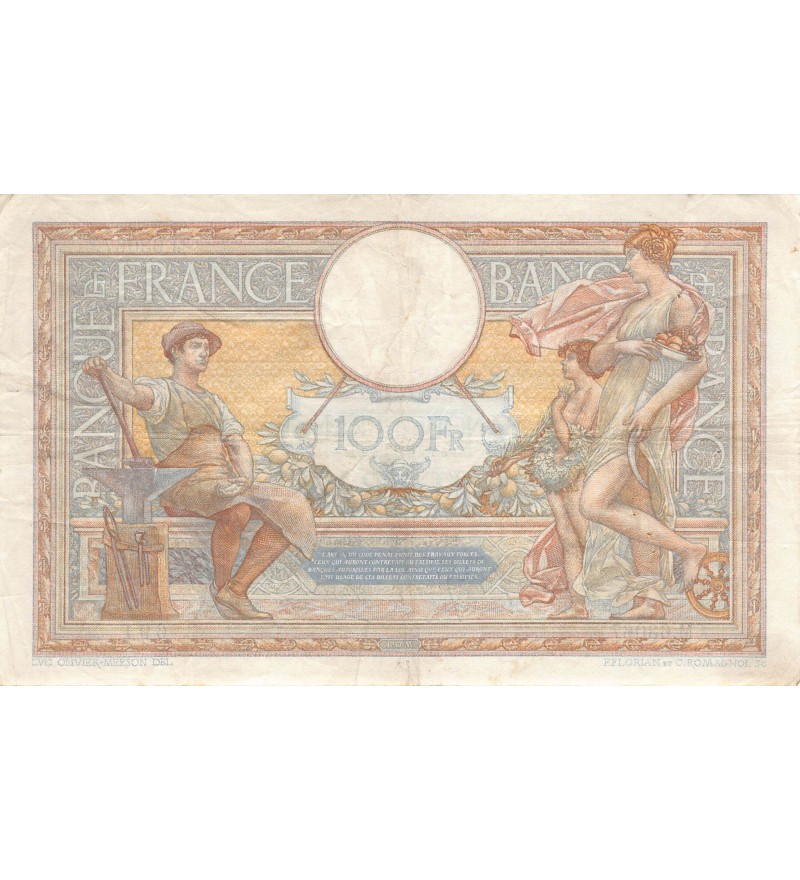 FRANCE, LUC-OLIVIER MERSON - 100 FRANCS 05/01/1939 - TTB