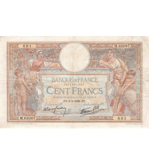 FRANCE, LUC-OLIVIER MERSON - 100 FRANCS 05/01/1939 - TTB 2