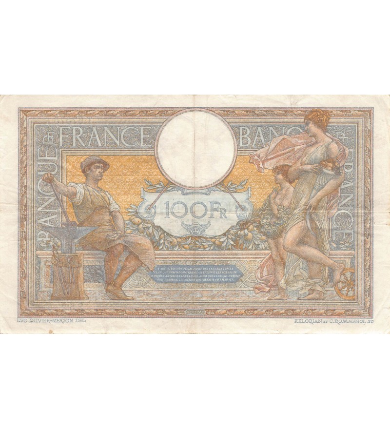 FRANCE, LUC-OLIVIER MERSON - 100 FRANCS 14/09/1939 - TTB