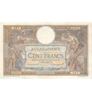 FRANCE, LUC-OLIVIER MERSON - 100 FRANCS 23/04/1919 - TTB