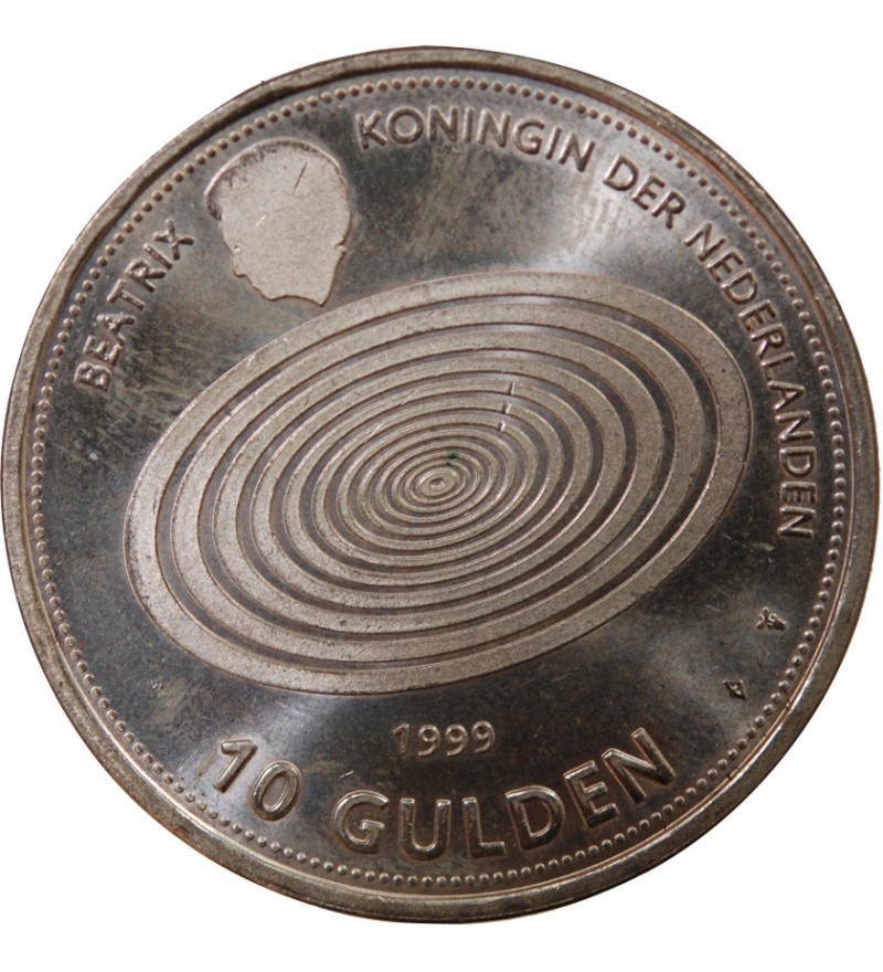PAYS-BAS, BEATRIX- 10 GULDEN ARGENT 1999