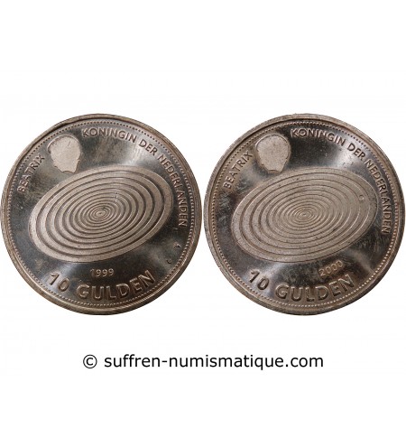 PAYS-BAS, BEATRIX- 10 GULDEN ARGENT 1999