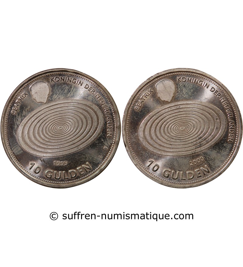PAYS-BAS, BEATRIX- 10 GULDEN ARGENT 1999