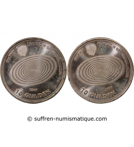 PAYS-BAS, BEATRIX- 10 GULDEN ARGENT 1999