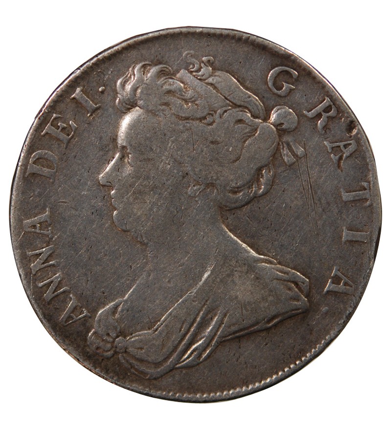 ANGLETERRE, ANNE - 1/2 CROWN ARGENT 1704