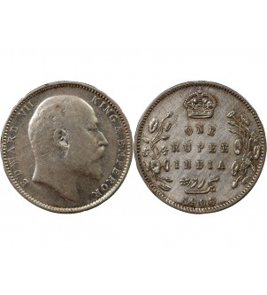 INDE, EDOUARD VII - RUPEE ARGENT 1906 2