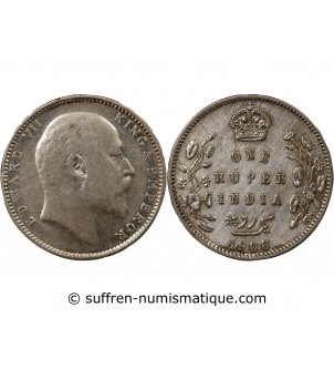 INDE, EDOUARD VII - RUPEE ARGENT 1906