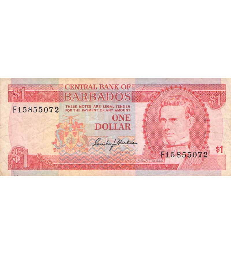 BARBADE, S. J. PRESCOD - 1 DOLLAR 1973 - TB
