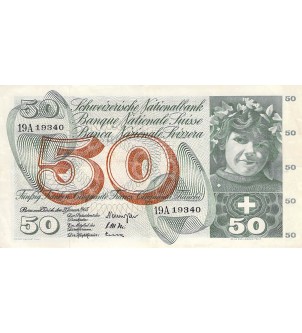SUISSE - 50 FRANCS 21/01/1965 - TTB+ 2