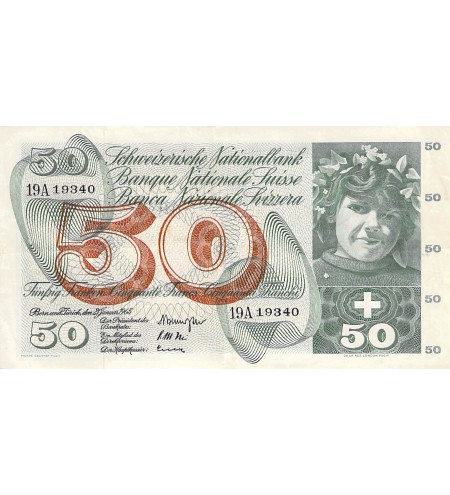 SUISSE - 50 FRANCS 21/01/1965 - TTB+