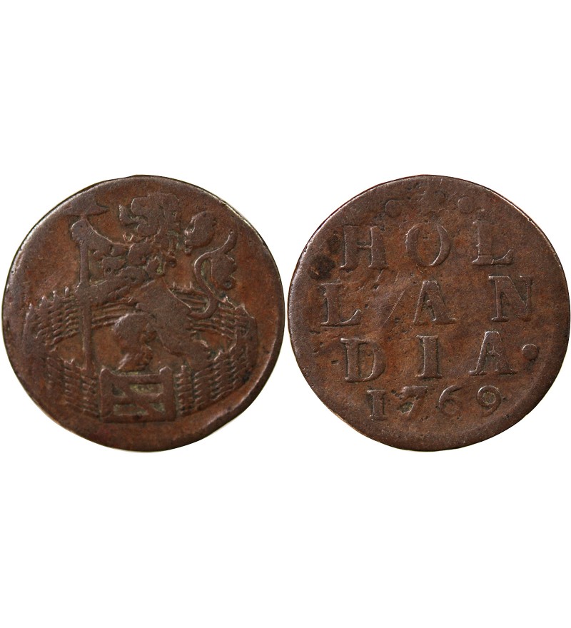 PAYS-BAS, HOLLANDE - 1 DUIT 1769