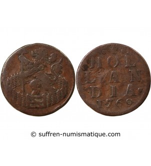 PAYS-BAS, HOLLANDE - 1 DUIT 1769