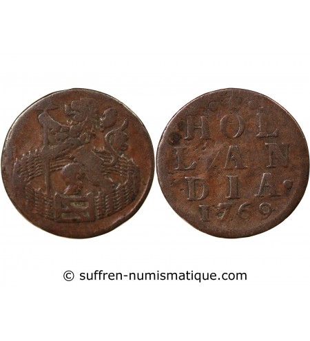 PAYS-BAS, HOLLANDE - 1 DUIT 1769