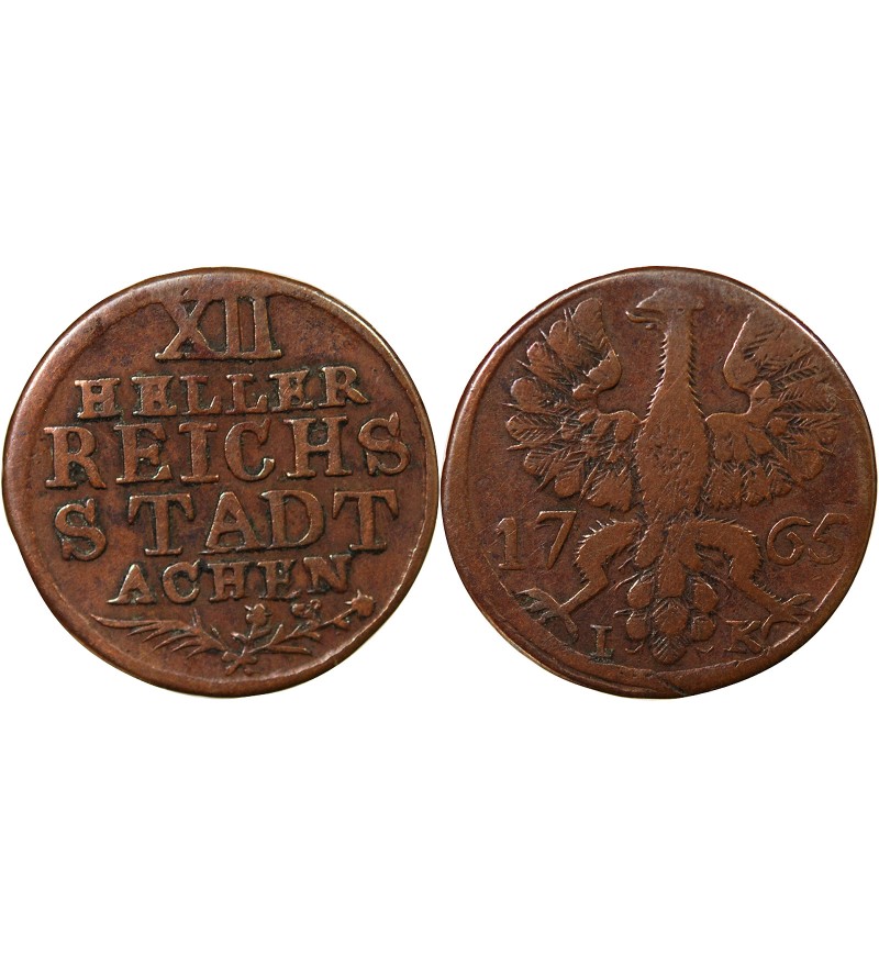 ALLEMAGNE, AIX-LA-CHAPELLE - 12 HELLER 1765