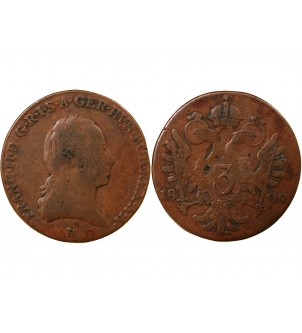 AUTRICHE, FRANÇOIS II - 3 KREUZER 1800 B KREMNITZ 2