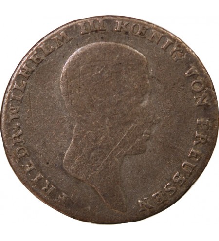 ALLEMAGNE, PRUSSE, FRIEDRICH WILHELM III - 1/6 THALER 1816 A BERLIN