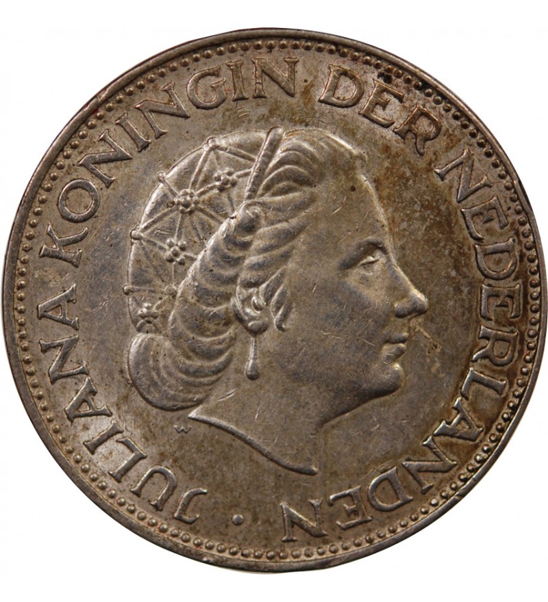 PAYS-BAS, JULIANA - 2 1/2 GULDEN ARGENT 1960