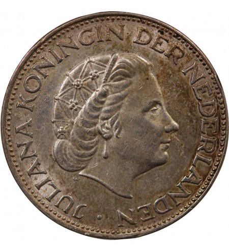 PAYS-BAS, JULIANA - 2 1/2 GULDEN ARGENT 1960