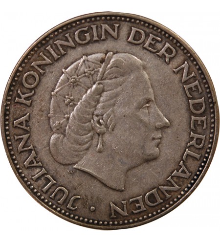 PAYS-BAS, JULIANA - 2 1/2 GULDEN ARGENT 1960
