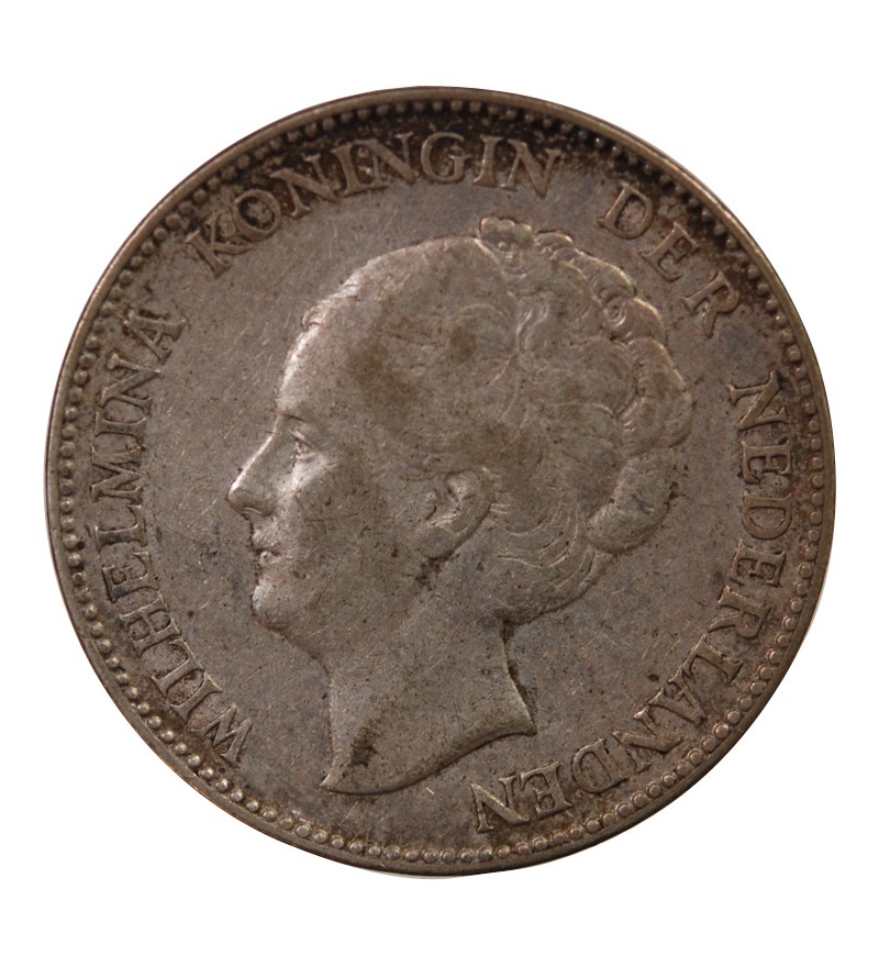 PAYS-BAS, WILHELMINA - 1 GULDEN ARGENT 1930