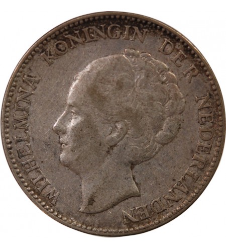 PAYS-BAS, WILHELMINA - 1 GULDEN ARGENT 1930