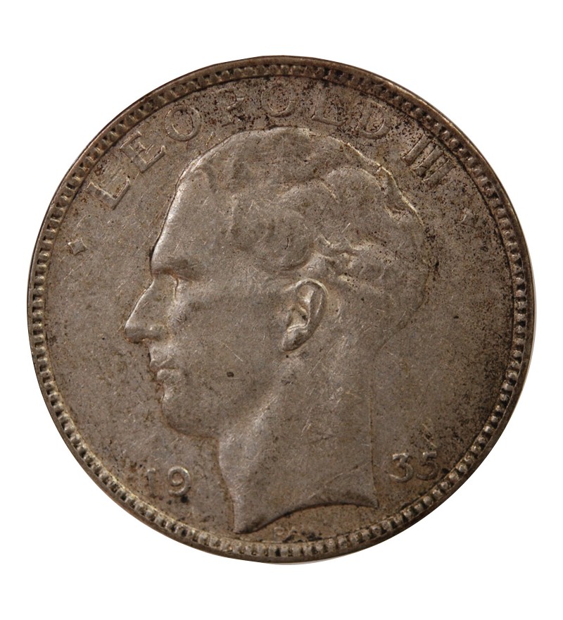 BELGIQUE, LEOPOLD III - 20 FRANCS ARGENT 1935