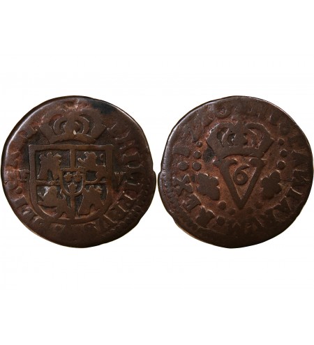 ESPAGNE, ROYAUME DE VALENCE, PHILIPPE V - SEISENO 1710