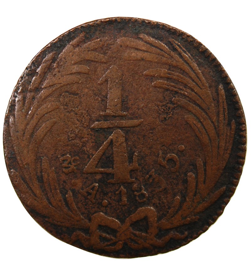 MEXIQUE - 1/4 REAL 1835 MEXICO
