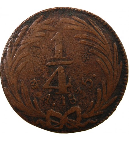 MEXIQUE - 1/4 REAL 1835 MEXICO