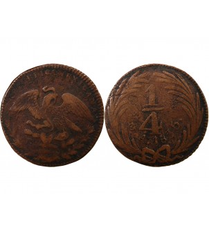 MEXIQUE - 1/4 REAL 1835 MEXICO 2