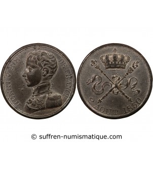 HENRI V, ROI DE FRANCE - MEDAILLE ETAIN 1830