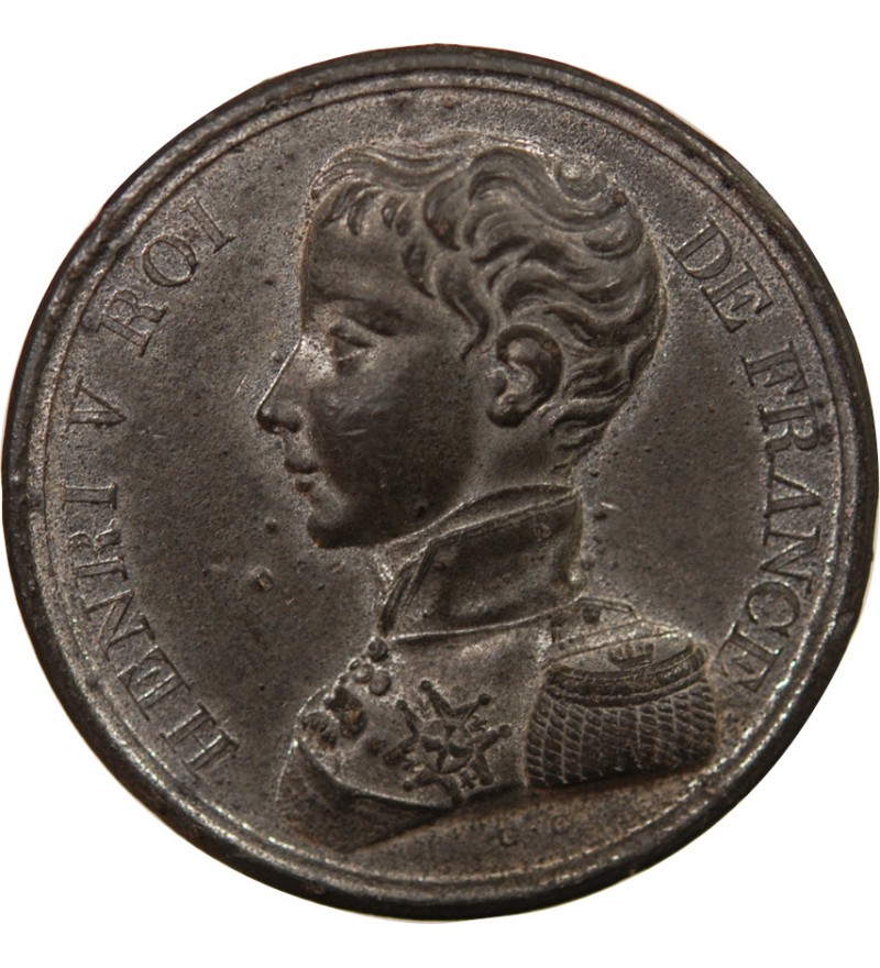 HENRI V, ROI DE FRANCE - MEDAILLE ETAIN 1830