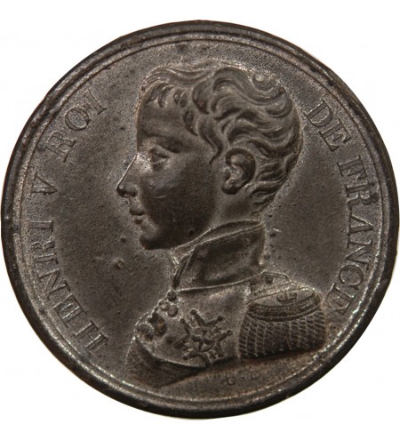 HENRI V, ROI DE FRANCE - MEDAILLE ETAIN 1830